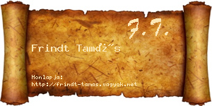 Frindt Tamás névjegykártya